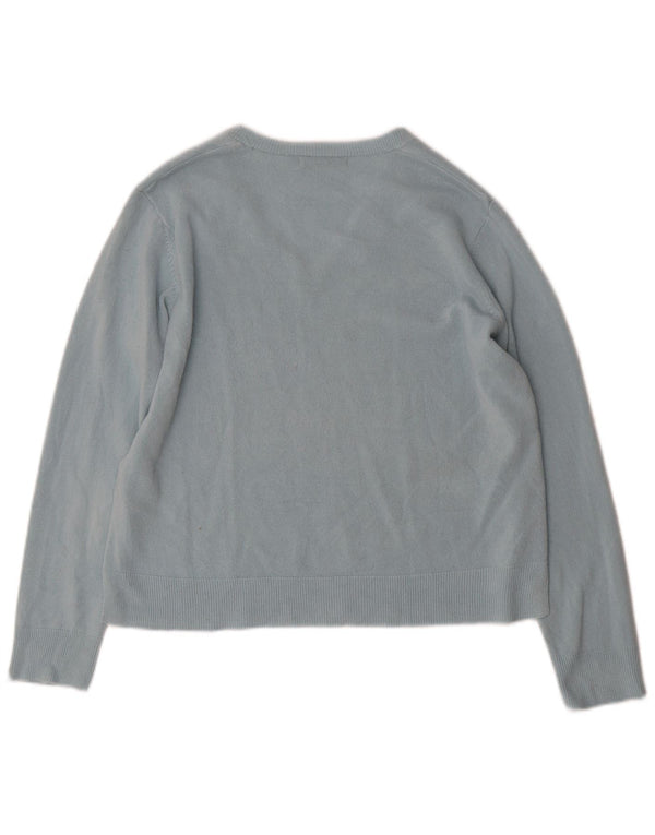Maglione da donna Marks & Spencer con scollo a V UK 16 Large Acrilico turchese