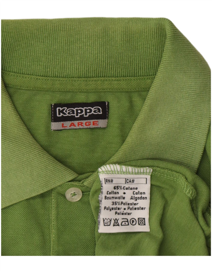 Polo Kappa Uomo Large Verde Cotone