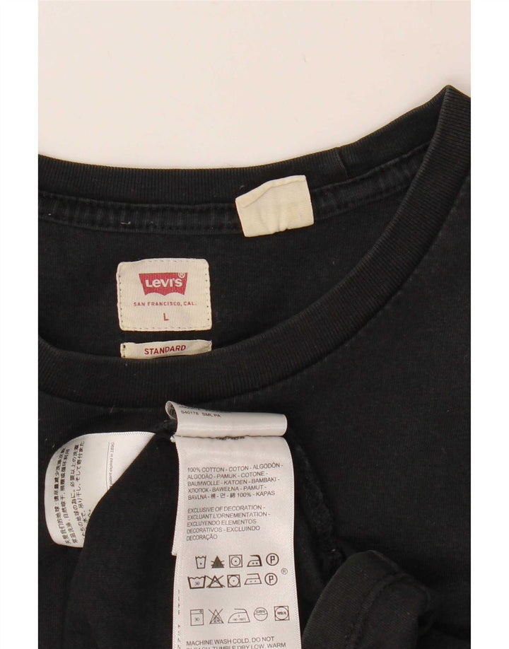 Levi's T-shirt standard da uomo Top grande in cotone nero