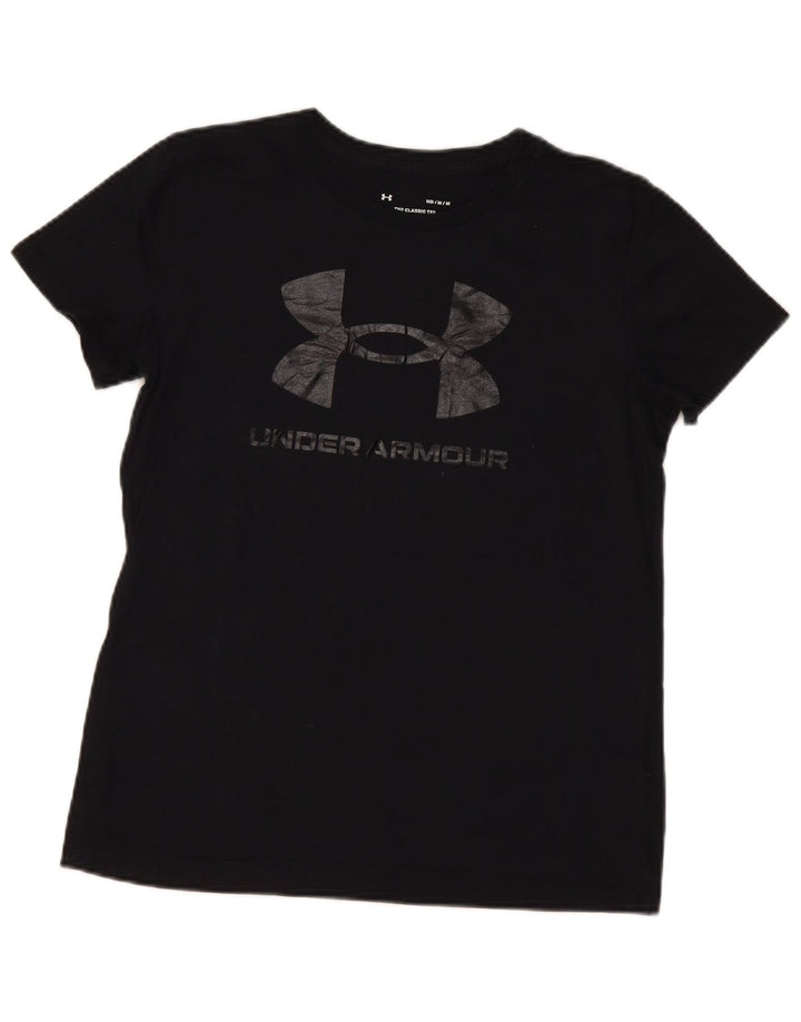 Maglietta grafica da donna Under Armour Top UK 14 cotone nero medio