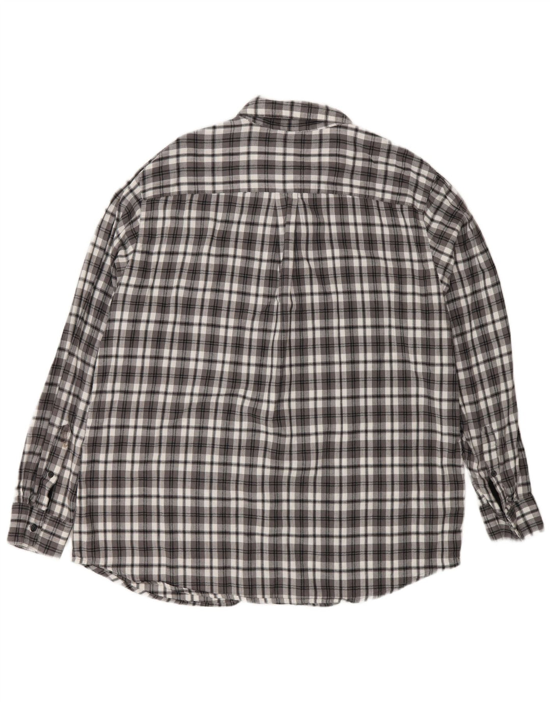 Camicia da uomo in flanella Chaps XL in cotone a quadri grigi
