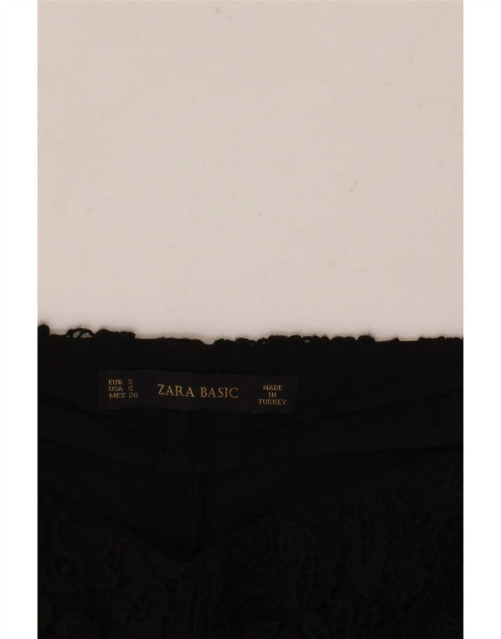 Pantaloncini casual da donna Zara piccoli W26 neri floreali