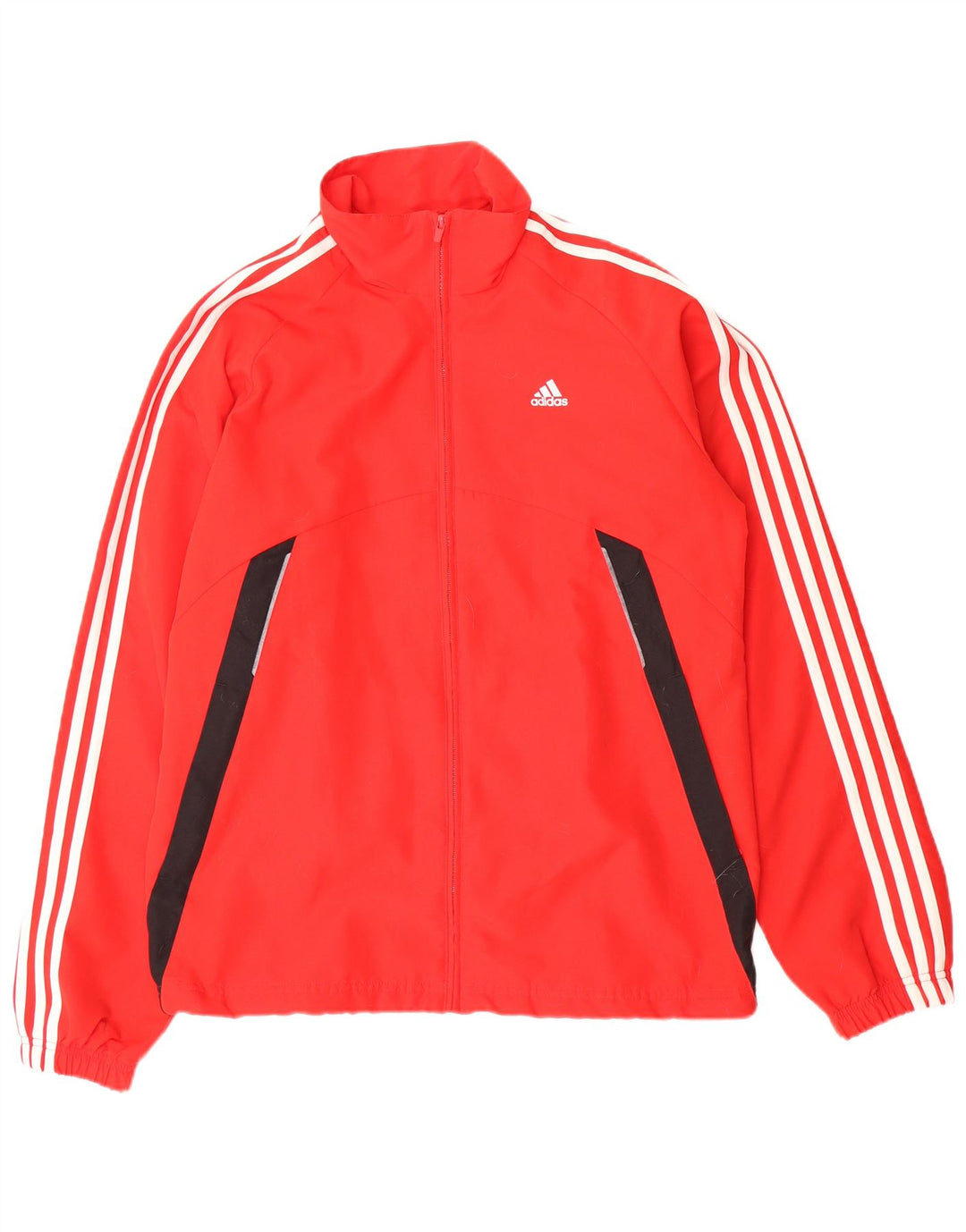Giacca da tuta da uomo ADIDAS UK 38/40 Poliestere color block rosso medio