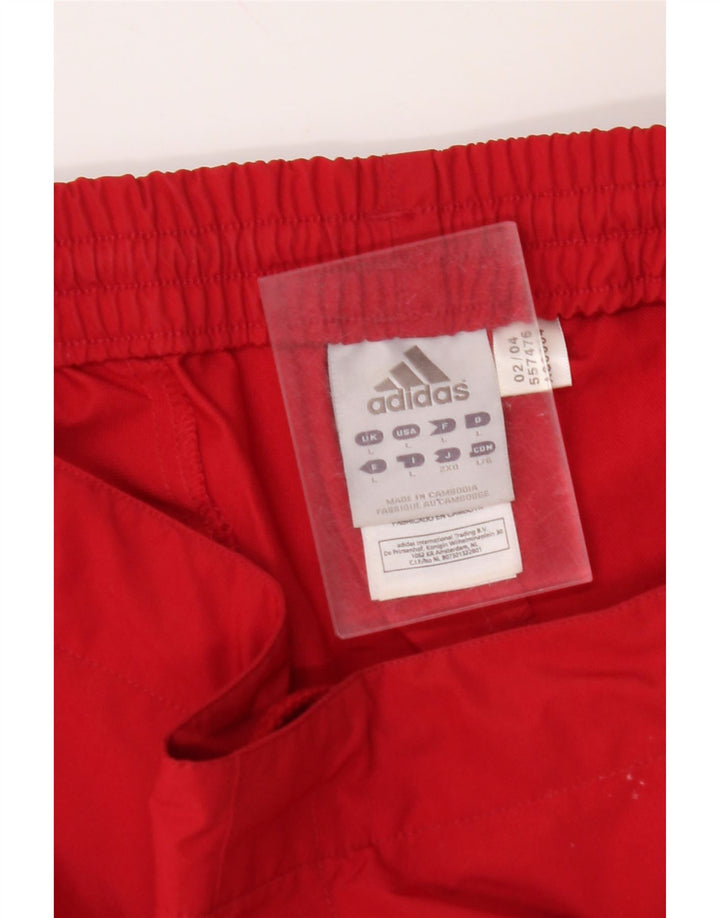 Pantaloncini sportivi Bermuda grafici da uomo ADIDAS grandi rossi in poliestere
