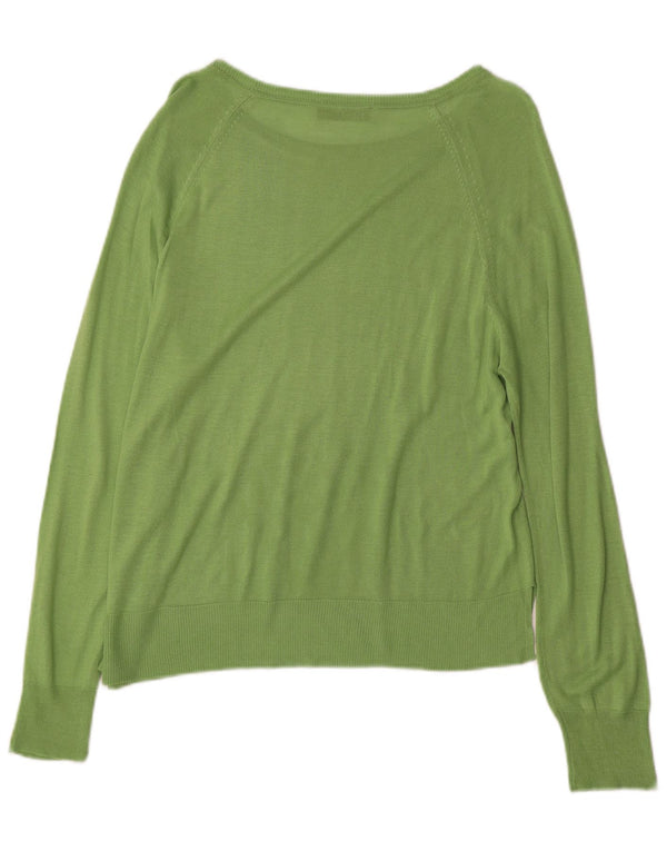 Maglione maglione con scollo a barca da donna Zara UK 14 Verde medio