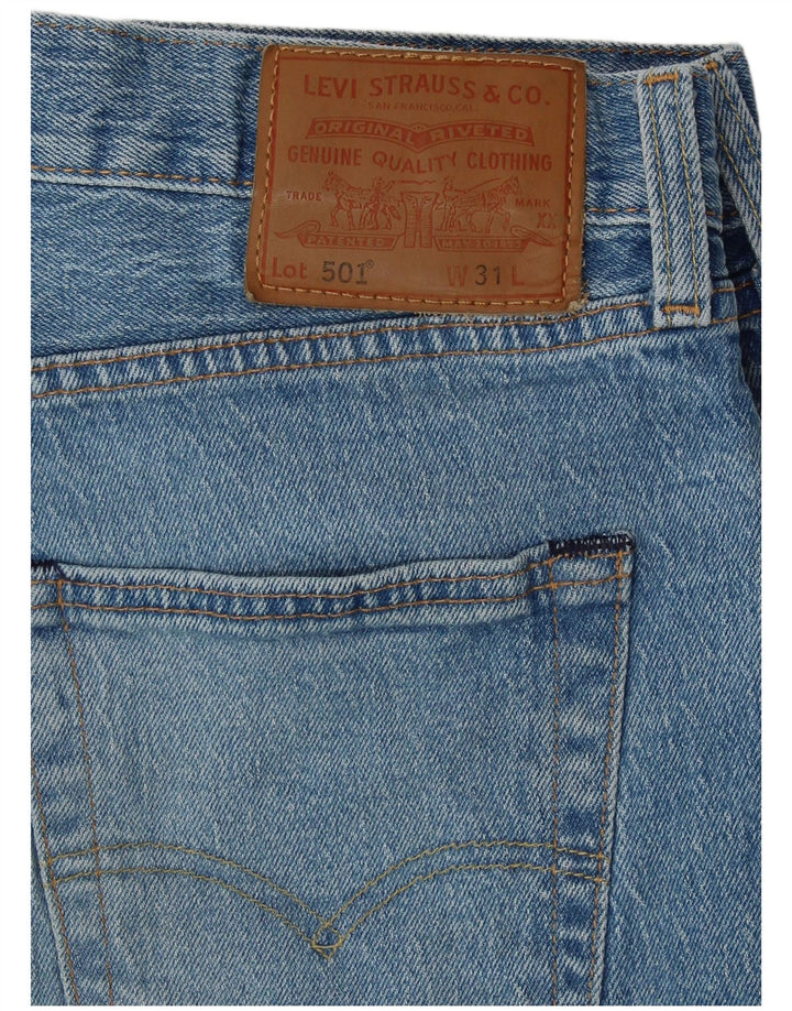 LEVI'S Pantaloncini di jeans invecchiati 501 da uomo W31 Cotone blu medio