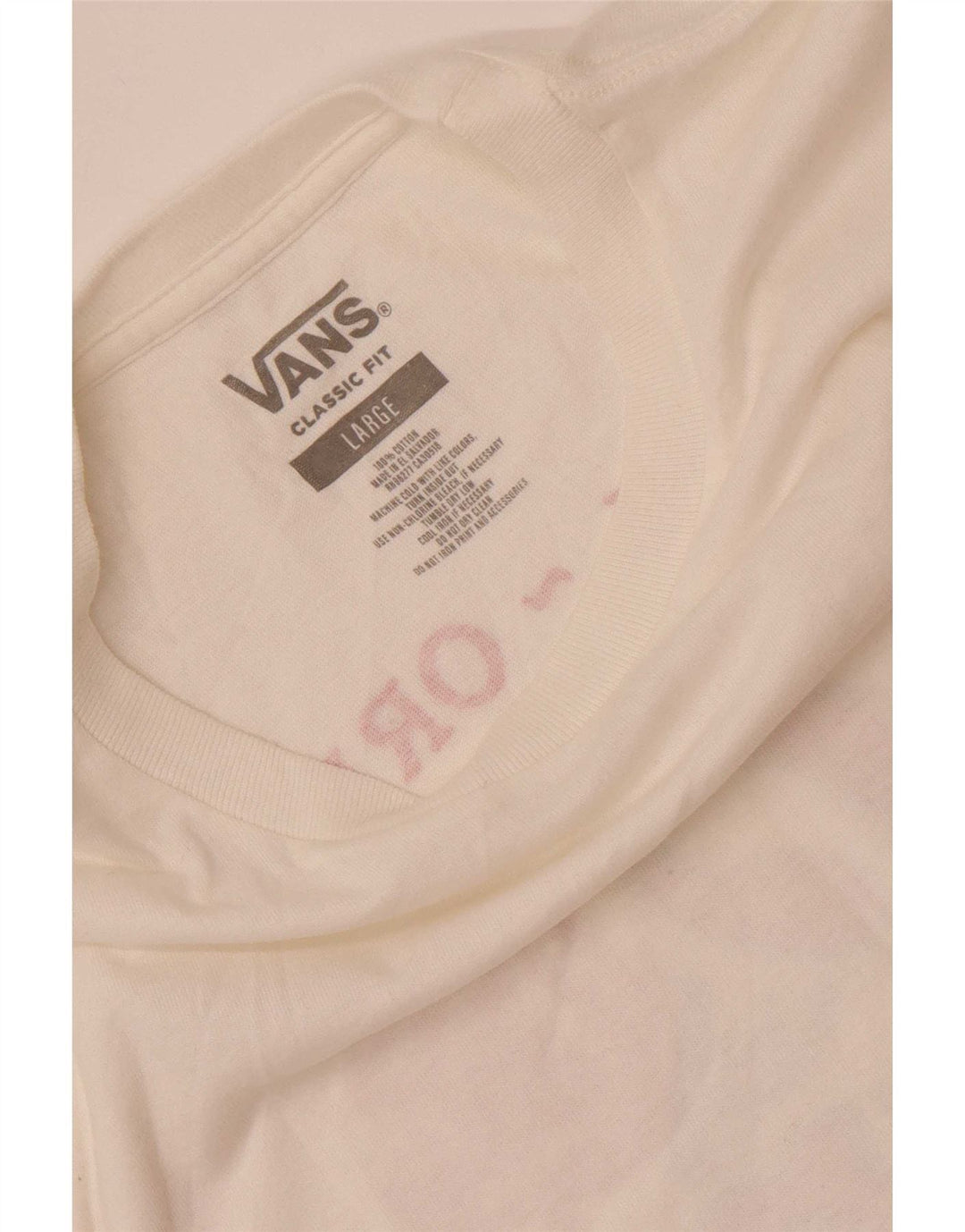 T-shirt grafica da uomo con vestibilità classica Vans, taglia grande, in cotone bianco