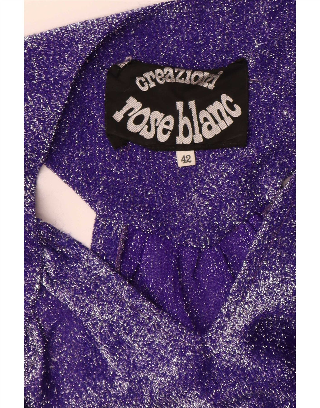 Abito lungo senza maniche vintage da donna IT 42 viola medio