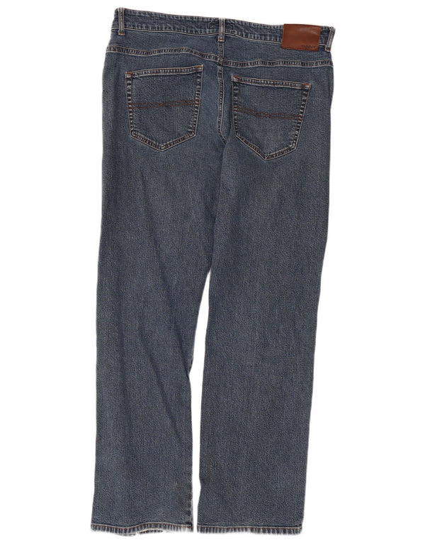 Gant Jeans dritti da uomo Jason vestibilità regolare W36 L30 cotone blu navy