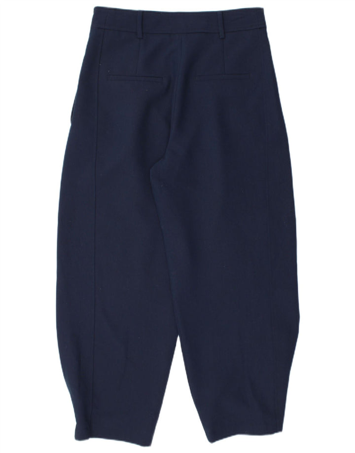 Pantaloni chino con pegging da donna Zara medi W28 L26 poliestere blu navy