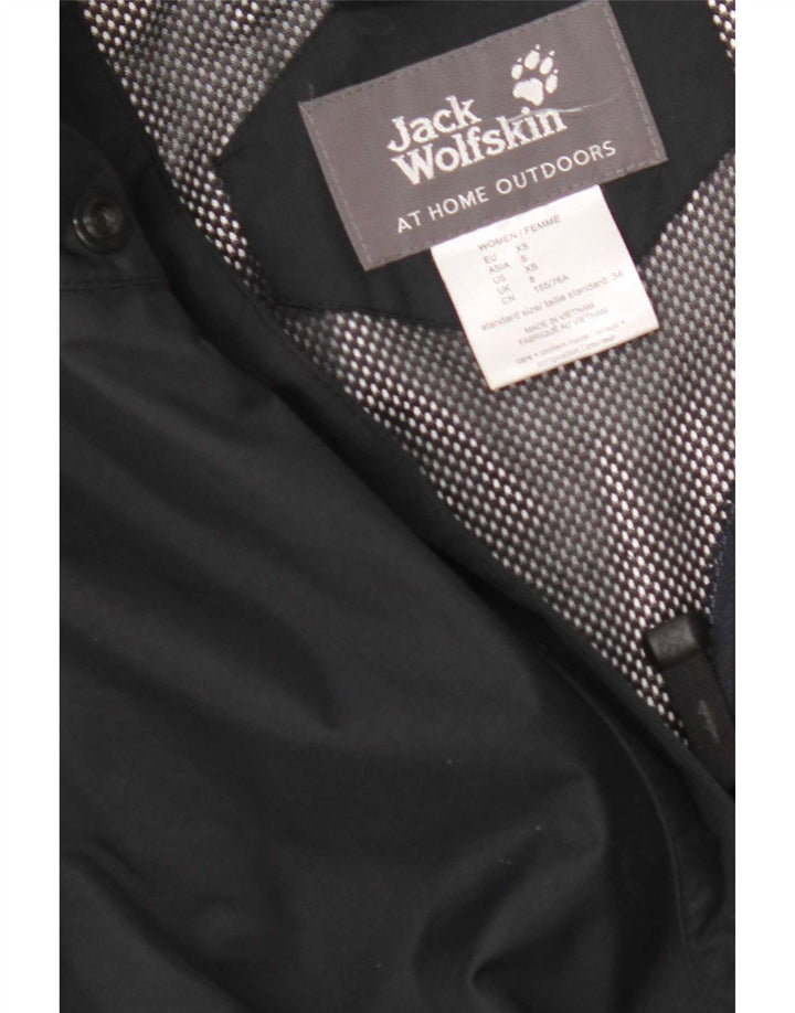 Giacca antipioggia da donna Jack Wolfskin UK 8 Small Black Colourblock