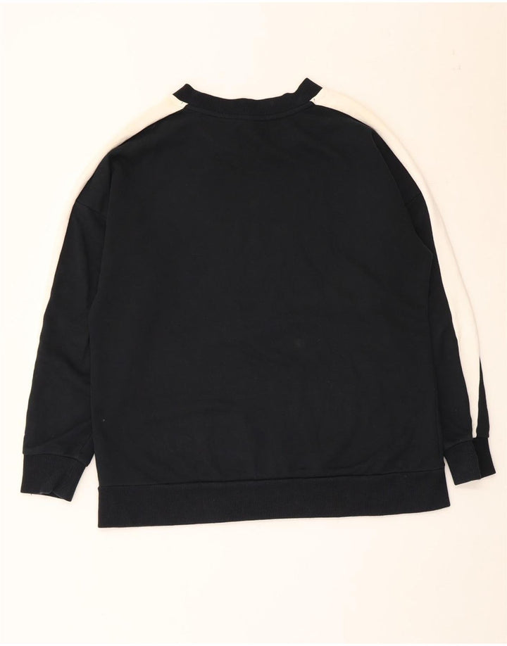 Felpa da uomo Puma Maglia media nera in cotone color block