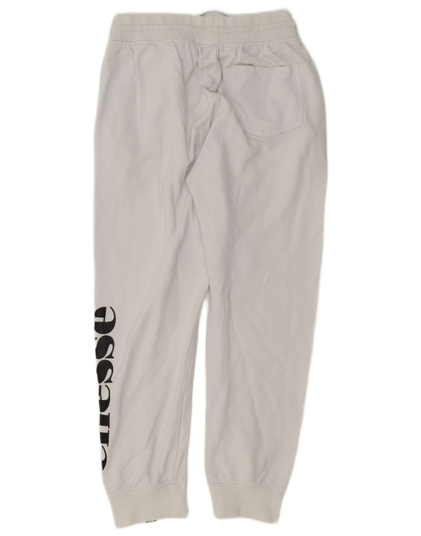 Ellesse Pantaloni da tuta da uomo con grafica Joggers piccoli in cotone bianco