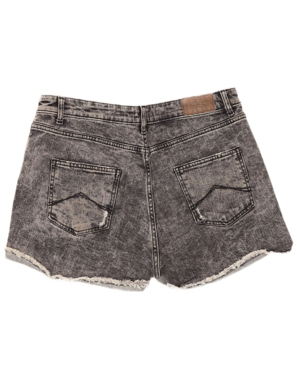 Pantaloni caldi in denim lavaggio acido da donna Carrera IT 46 Large W31 Cotone grigio