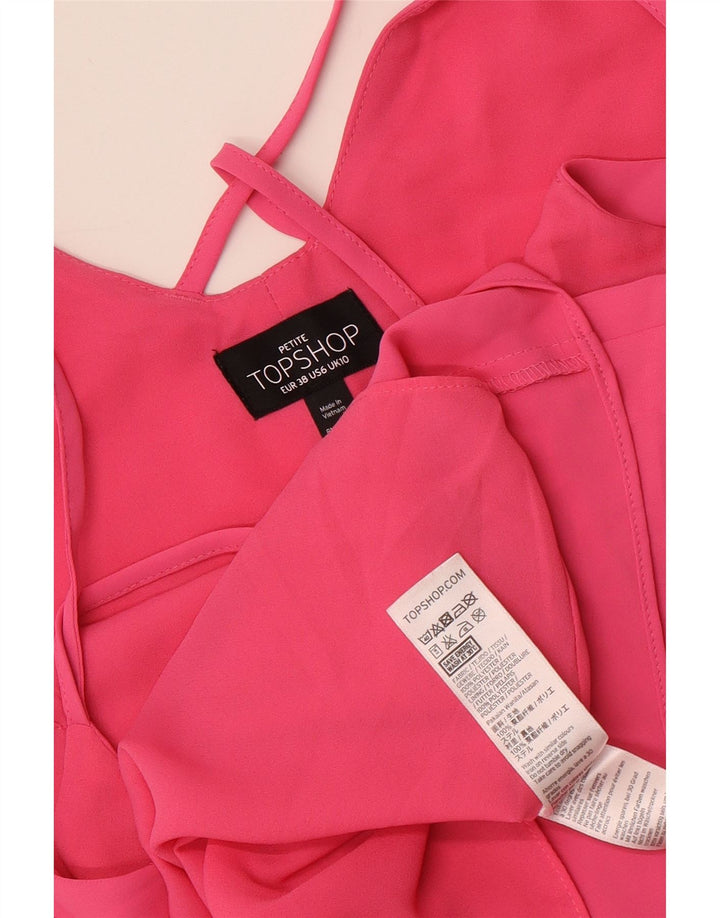 Topshop Abito da donna Petite Slip UK 10 Piccolo poliestere rosa