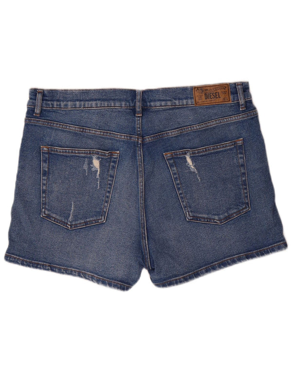 Pantaloncini di jeans invecchiati da donna DIESEL W31 cotone blu medio