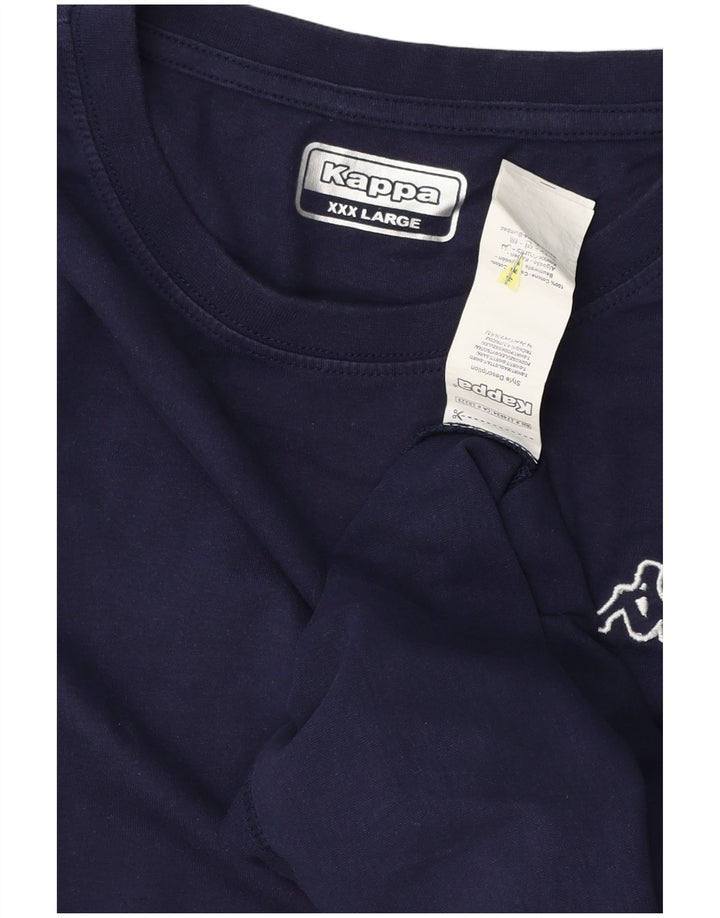 T-shirt uomo Kappa Top 3XL Blu Navy in cotone