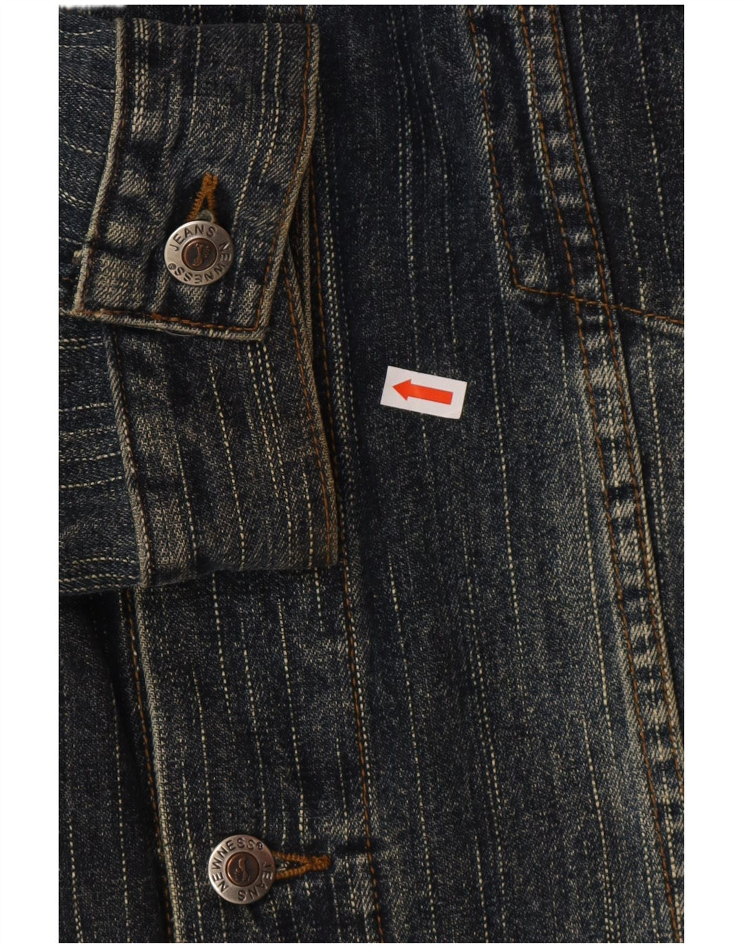 Giacca di jeans vintage da uomo UK 44 2XL Cotone blu navy