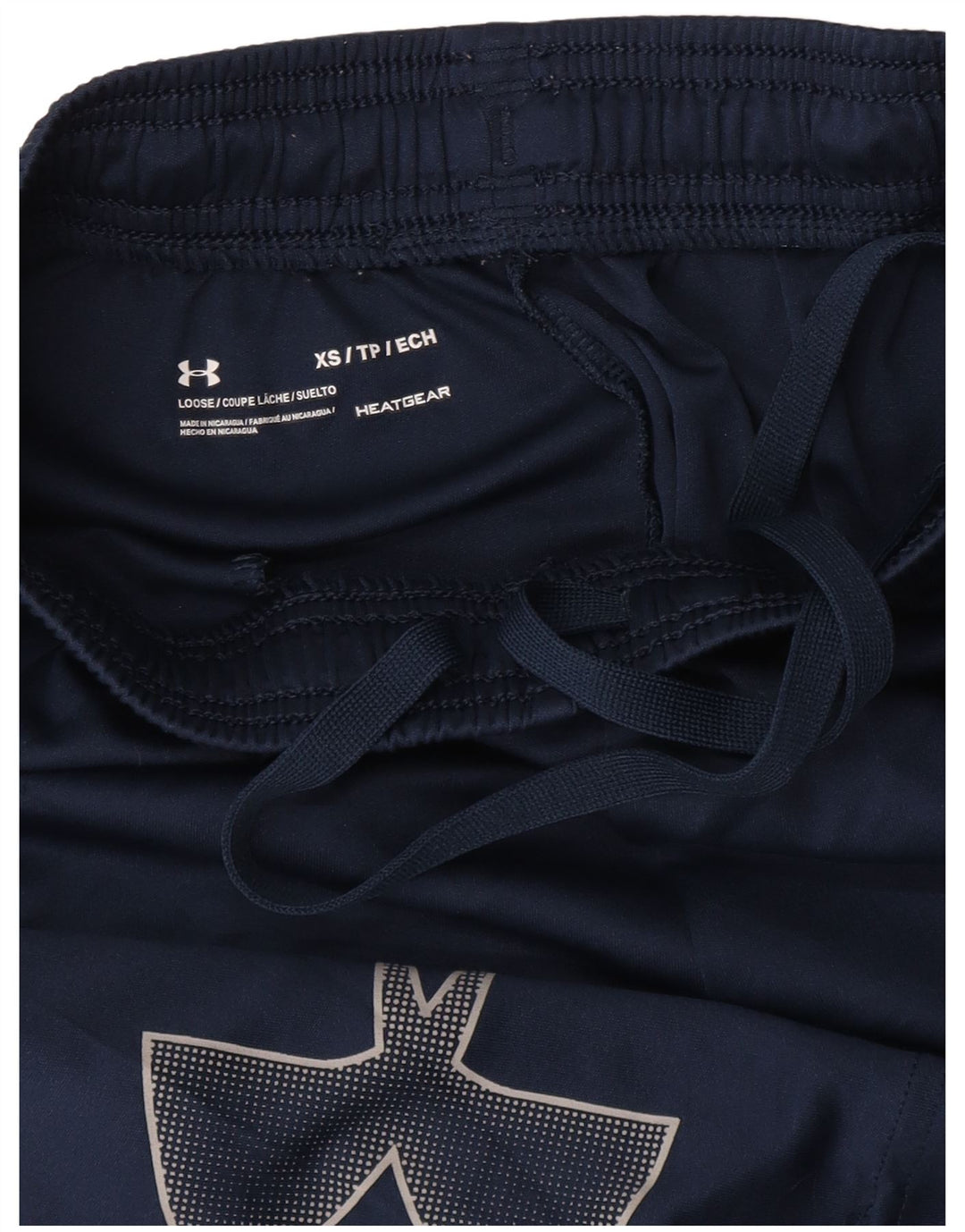 Pantaloncini sportivi grafici da donna UNDER ARMOUR Heat Gear UK 4 XS blu navy