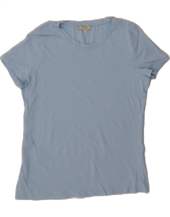 HOBBS Womens T-Shirt Top UK 16 Large Blue Cotton Vintage Hobbs and Second-Hand Hobbs from Messina Hembry 