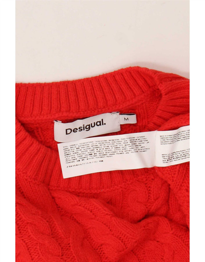 Desigual Donna Maglione girocollo oversize girocollo UK 14 Arancione medio