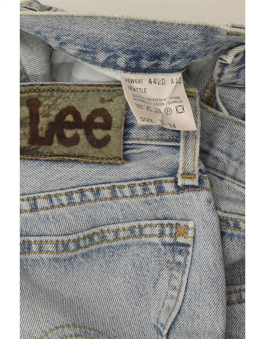 Jeans dritti da uomo Lee W33 L34 cotone blu