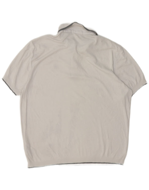 Ted Baker Mens Polo Shirt Size 5 XL White Cotton