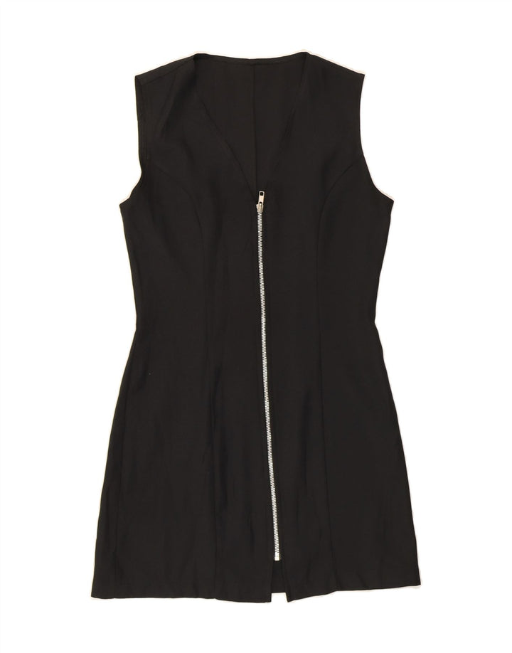 VINTAGE Womens Sleeveless Sheath Dress UK 12 Medium Black Vintage Vintage and Second-Hand Vintage from Messina Hembry 