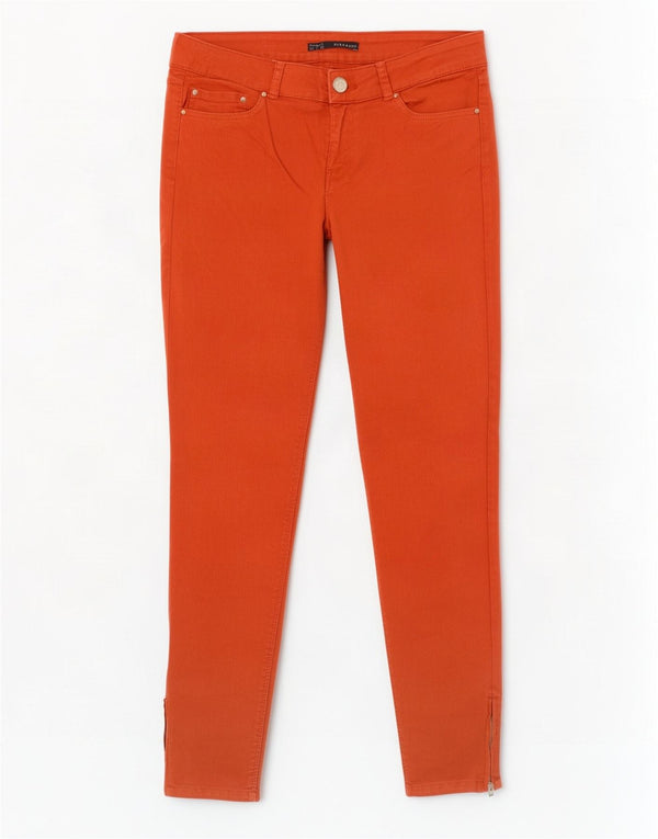 Jeans skinny da donna Zara EU 40 medio W30 L29 cotone arancione