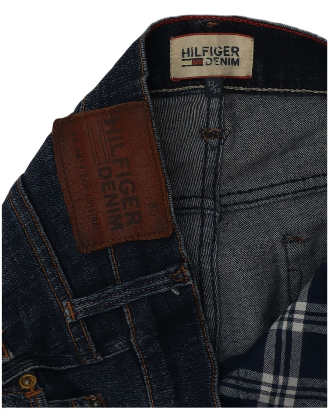 Jeans dritti da uomo Tommy Hilfiger W32 L31 Blu Navy