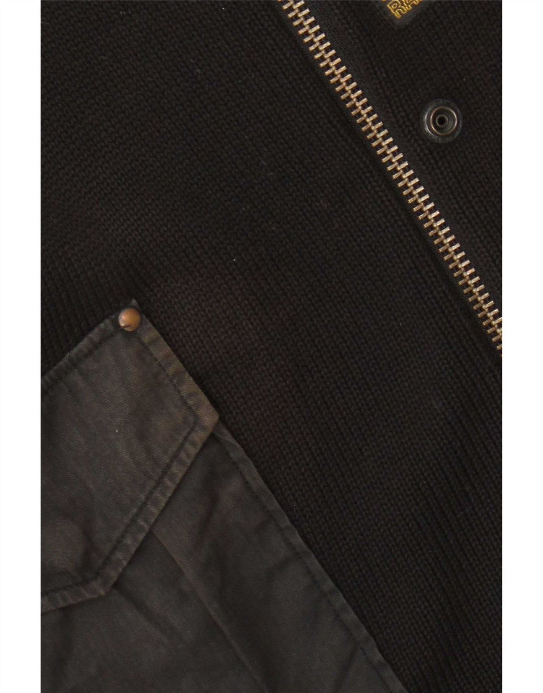 Maglione cardigan con zip intera da uomo G-Star in cotone nero medio