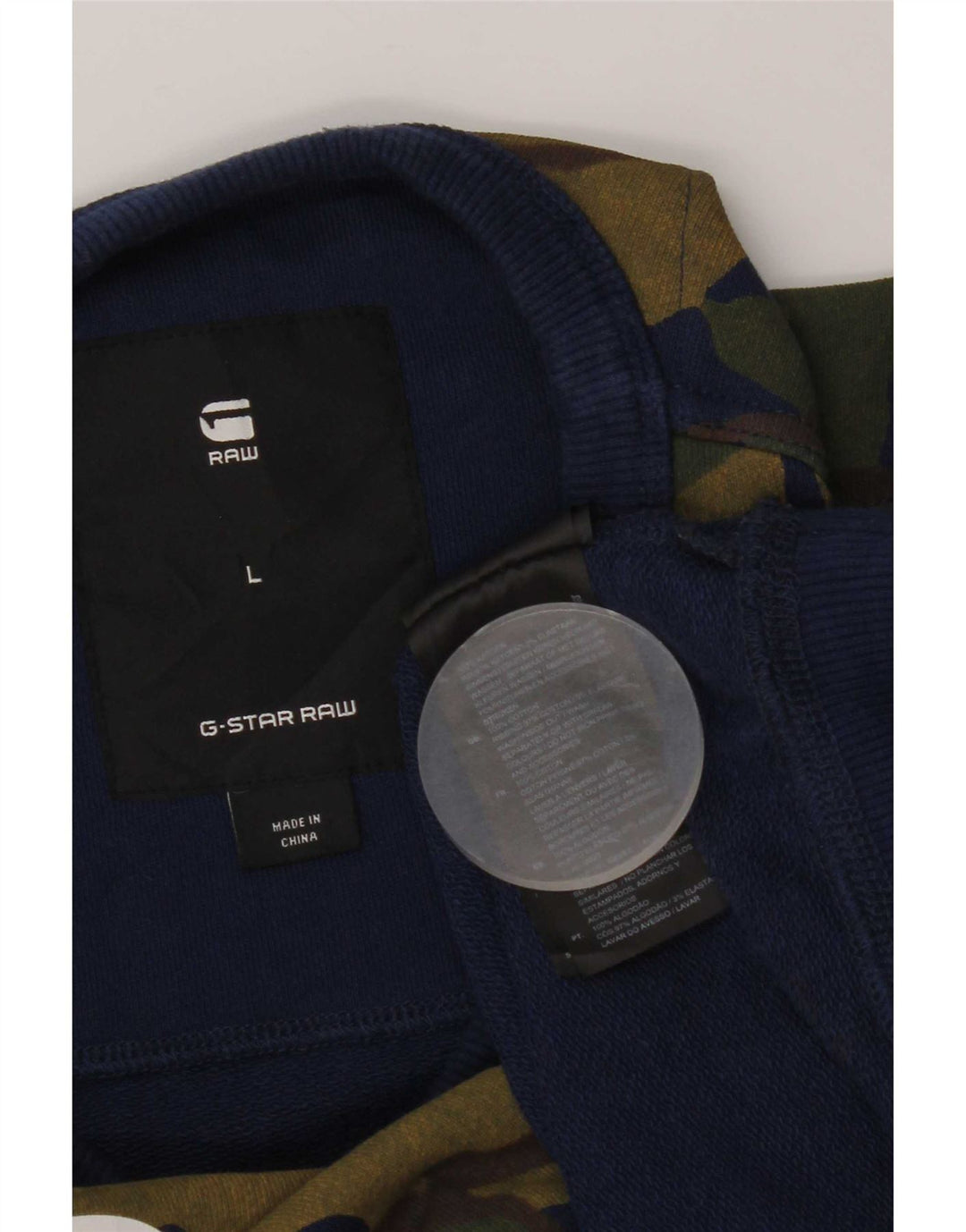 Felpa da uomo con vestibilità regolare grafica G-Star, grande verde mimetico