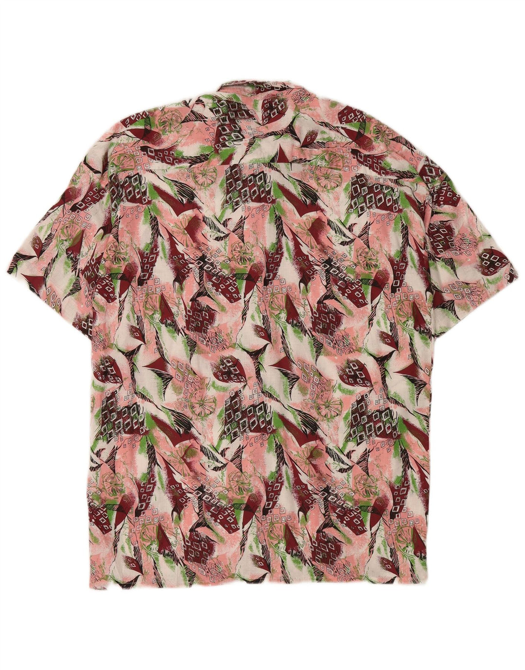 Camicia vintage da uomo con motivo astratto taglia 39/40 media multicolore