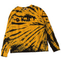 Dkny Felpa con grafica oversize da donna UK 10 Small Yellow Tie Dye