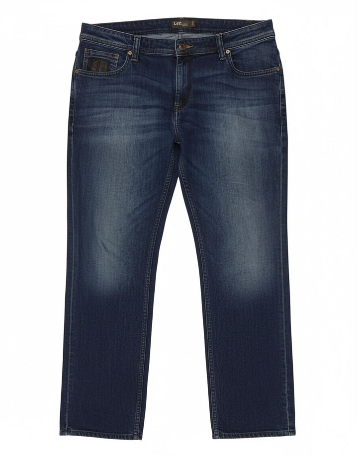 LEE Mens Straight Jeans W38 L29 Blue Cotton