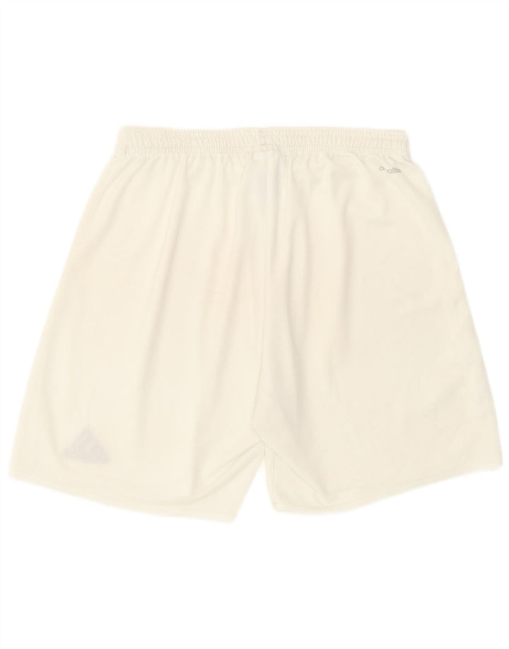 Pantaloncini sportivi Adidas Climalite da uomo di colore bianco medio in poliestere