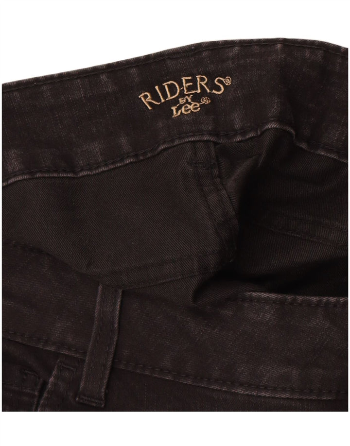 Jeans Bootcut da motociclista da donna LEE US 18 2XL W36 L31 Cotone nero