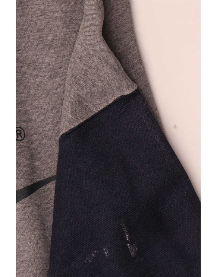 Felpa grafica da uomo Nike Felpa in cotone color block grigio medio