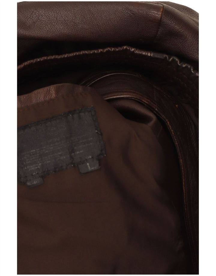 Giacca in pelle da uomo Milan UK 40 grande marrone