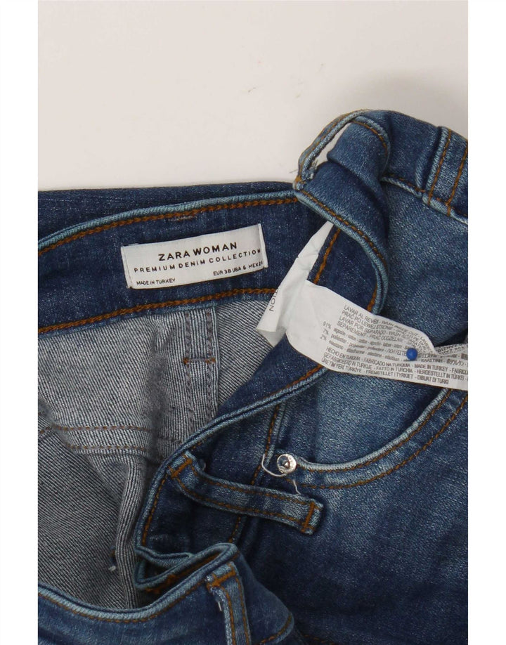 Jeans svasati da donna Zara EU 38 Small W28 L32 cotone blu
