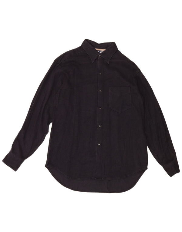 Camicia da uomo Replay Large in viscosa Chevron blu navy