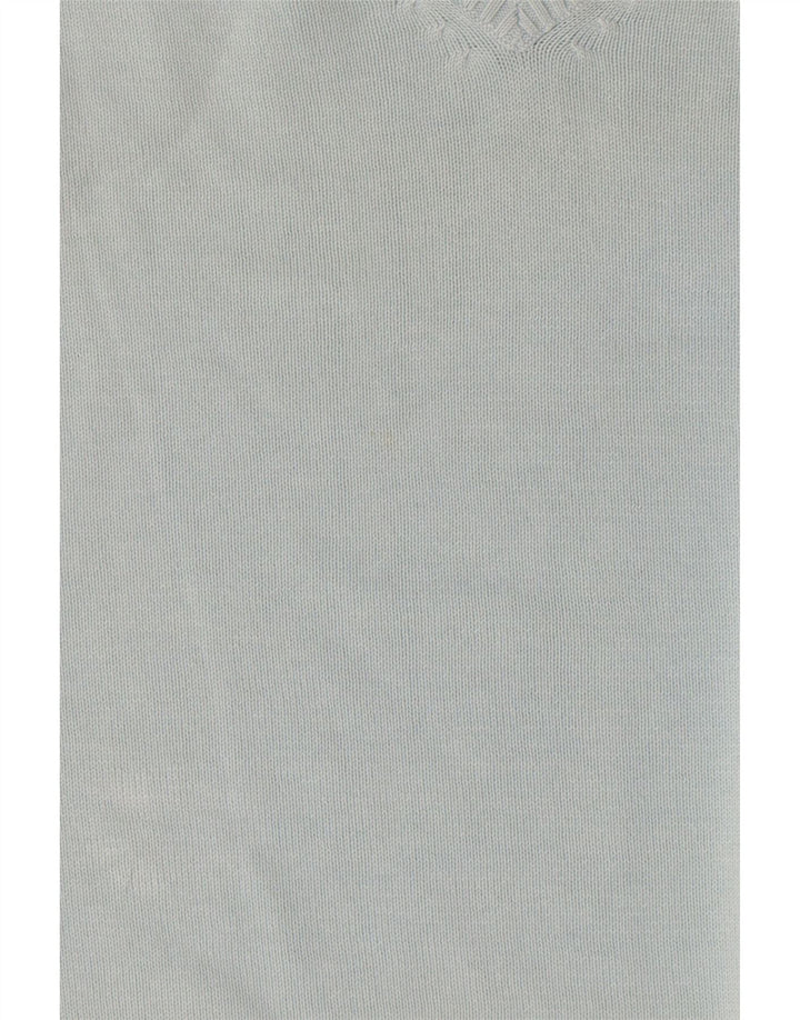 Maglione Zara da uomo con scollo a V grande in cotone blu