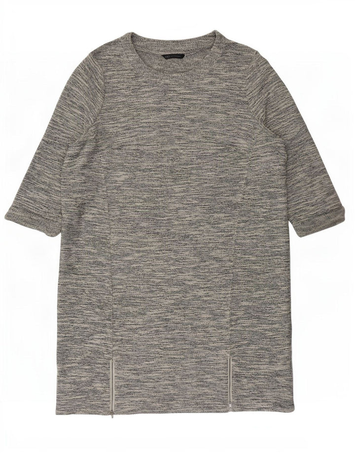 Abito a trapezio con maniche a 3/4 da donna Marks & Spencer UK 20 2XL Grigio chiazzato