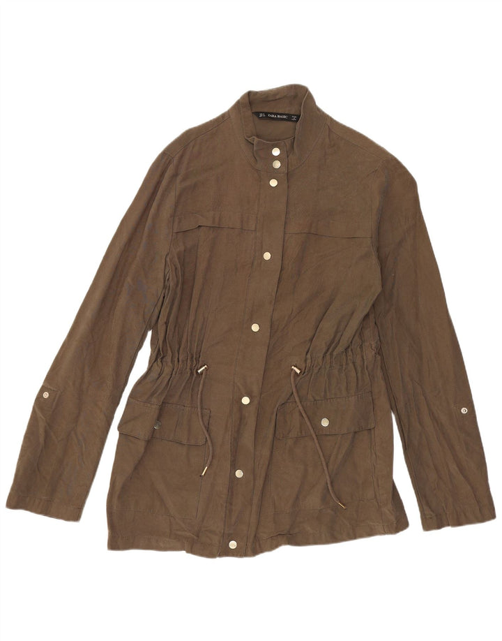 Giacca Utility Zara da donna UK 10 Small Khaki Viscosa