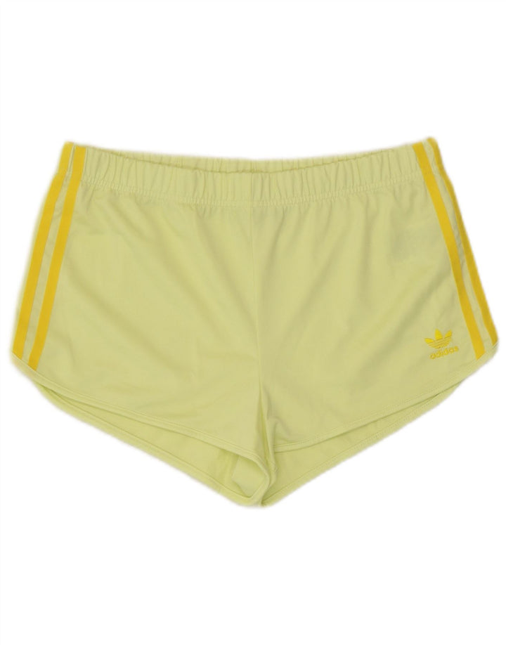 Pantaloncini sportivi Adidas da donna UK 12 poliestere giallo medio
