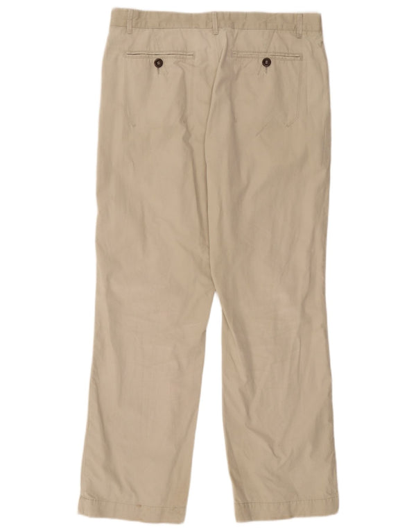 Pantaloni casual dritti autografi da uomo Marks & Spencer W34 L31 kaki