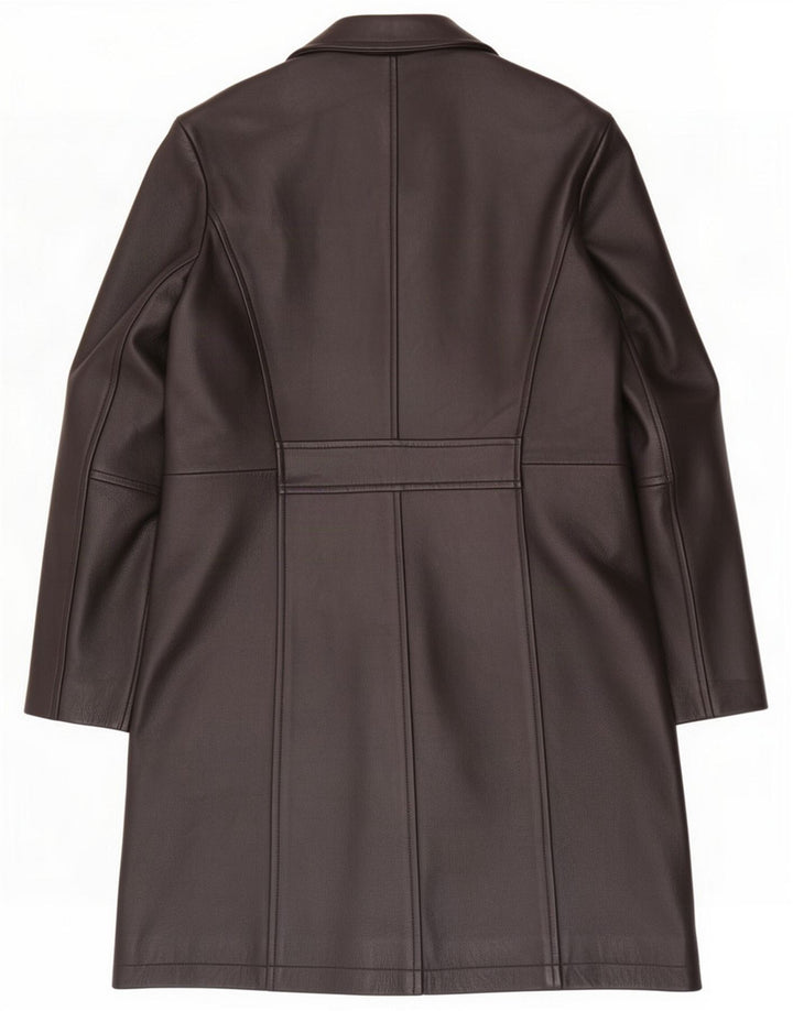 Sardar Cappotto in pelle da donna UK 12 Medio Nero