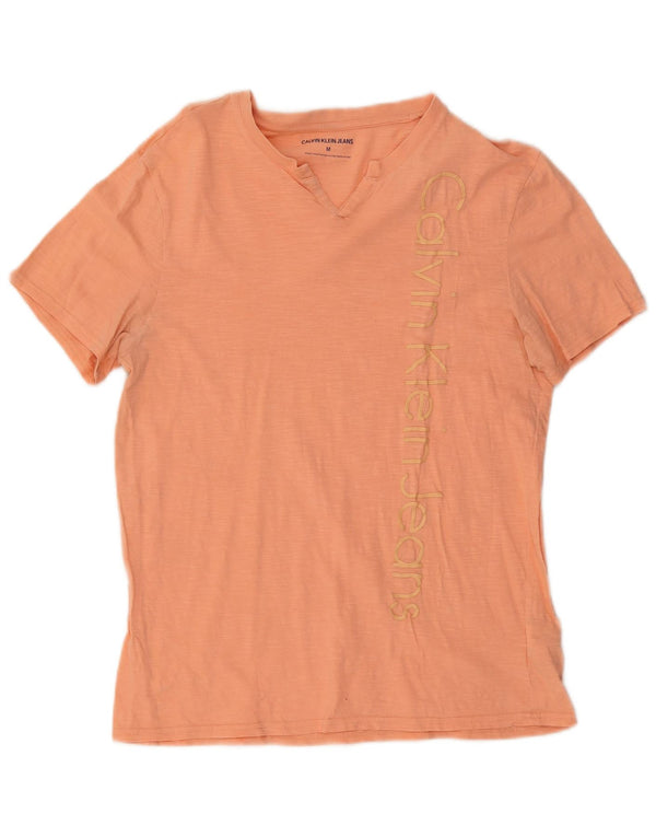 Maglietta grafica a maniche corte da donna Calvin Klein Top UK 12 Arancione medio