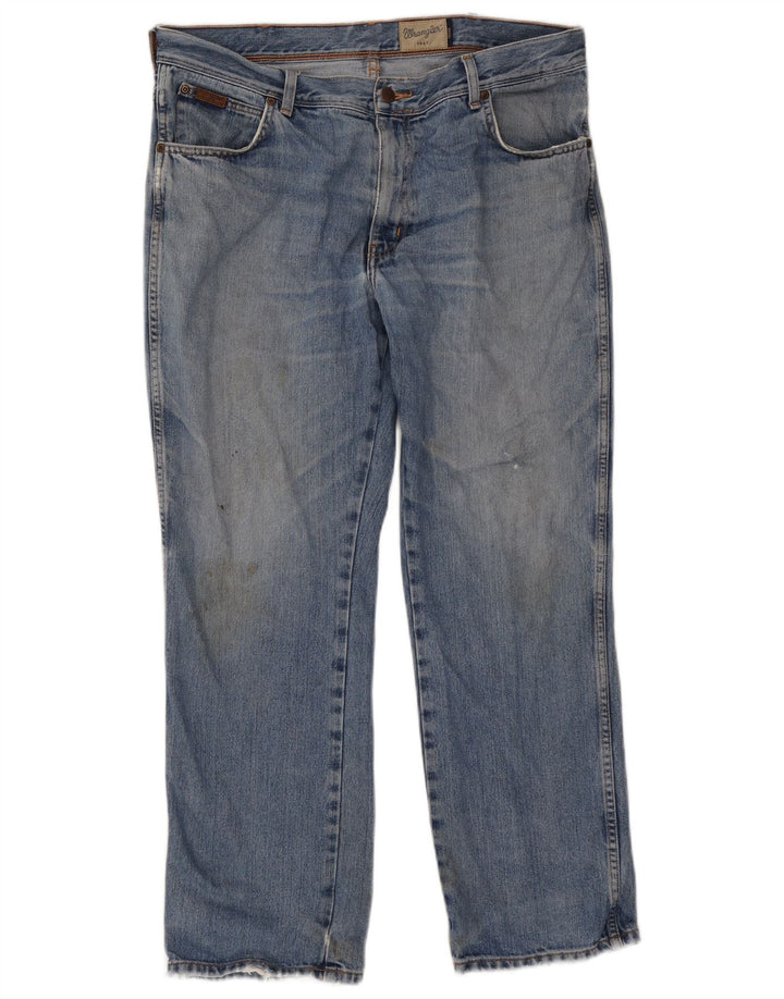 Jeans dritti da uomo Wrangler Texas W38 L30 cotone blu