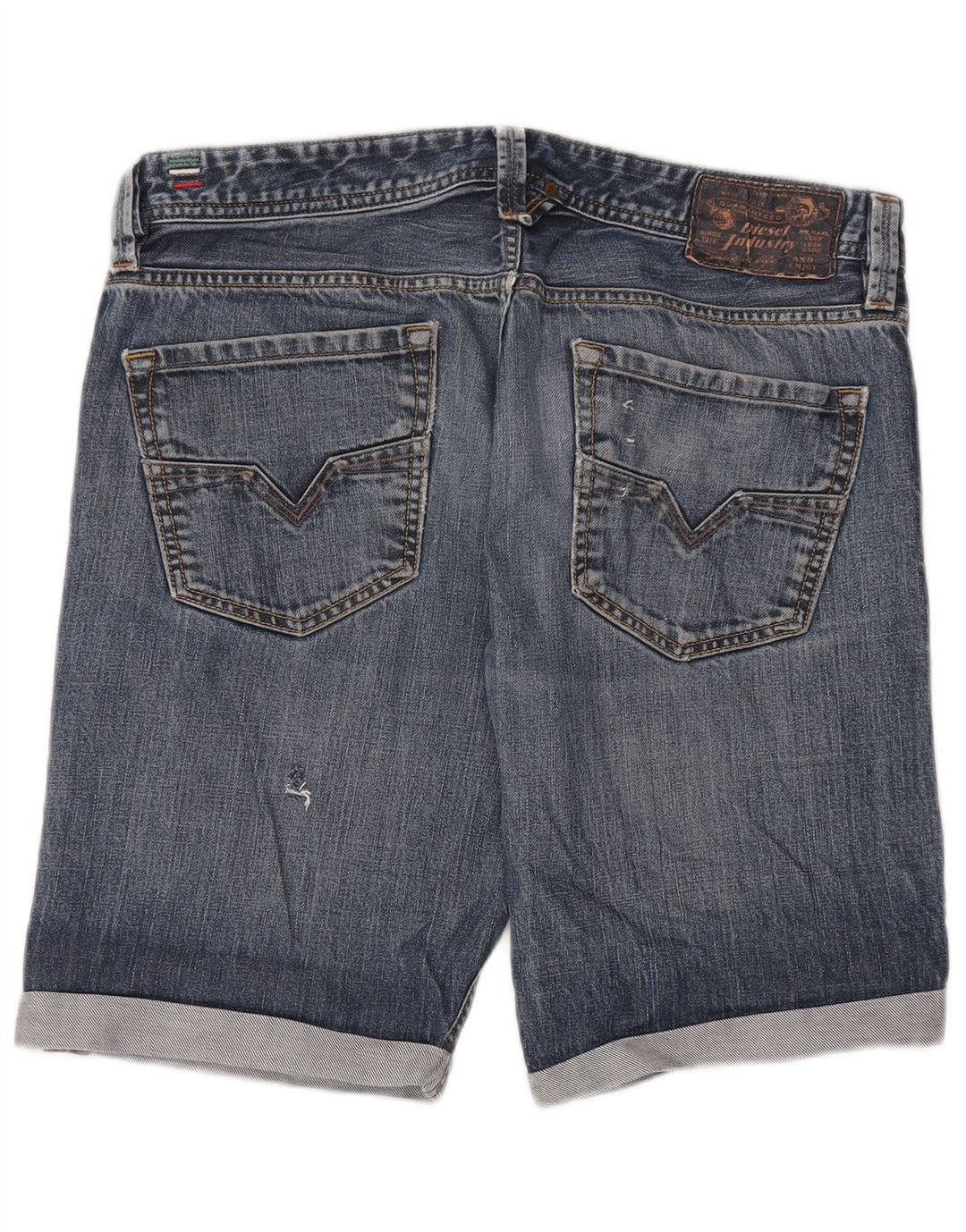 Pantaloncini di jeans da uomo Diesel W34 grandi in cotone blu